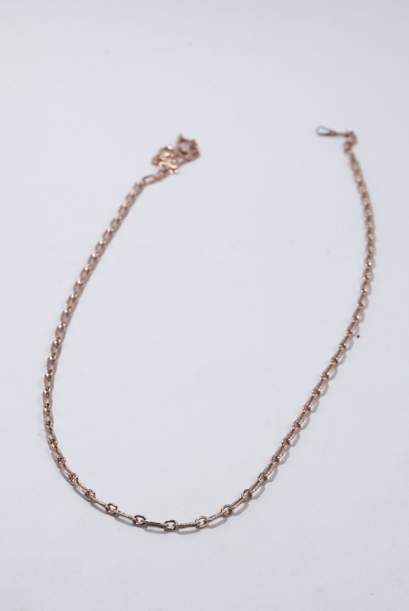 Rose Gold Smooth Link Chain.