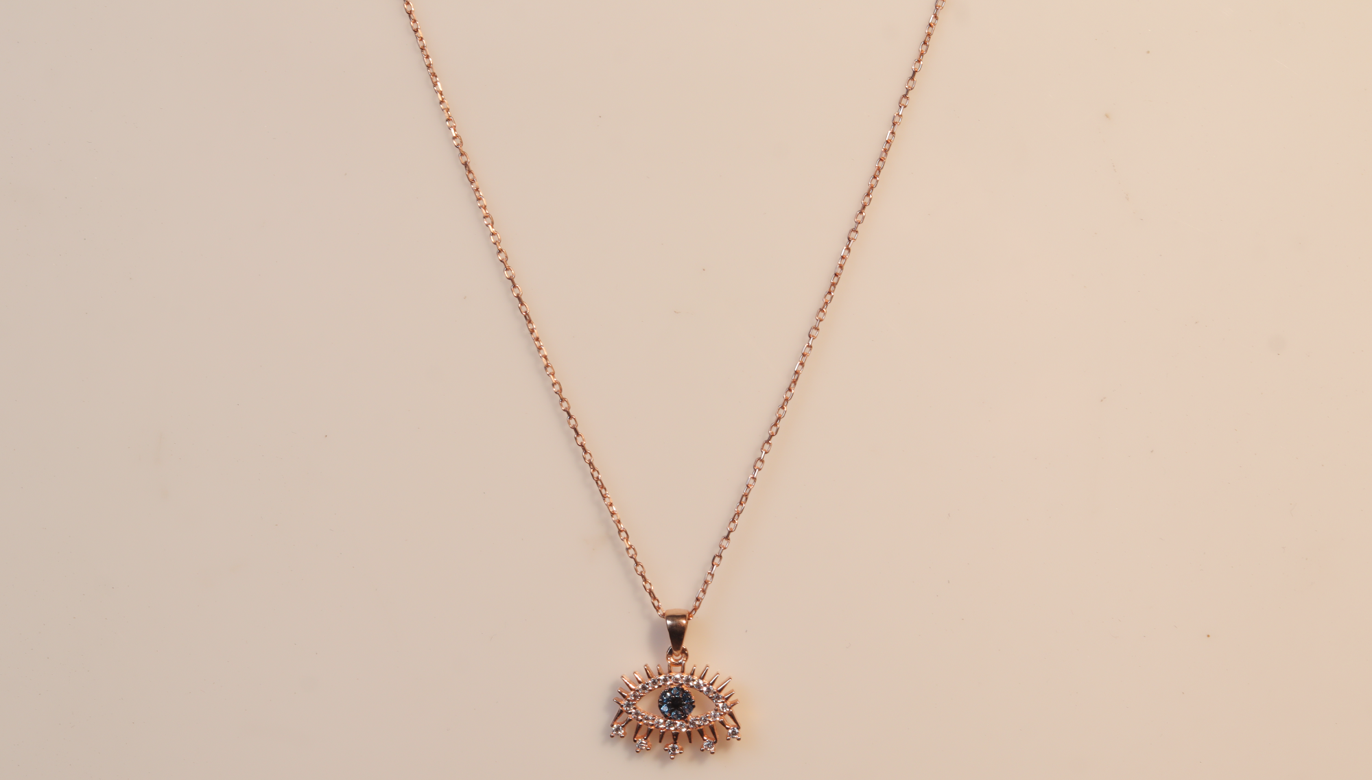 Evil Eye Rose Gold Necklace